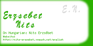 erzsebet nits business card